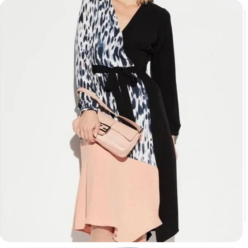 Anthropologie Hutch Rashida Watercolor Long Sleeve Wrap Dress Size Small.